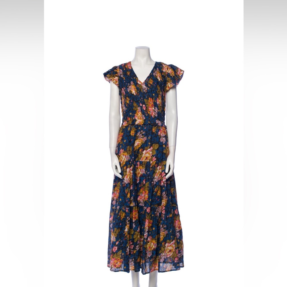 Sea New York - Floral V-Neck Maxi Dress - EUC